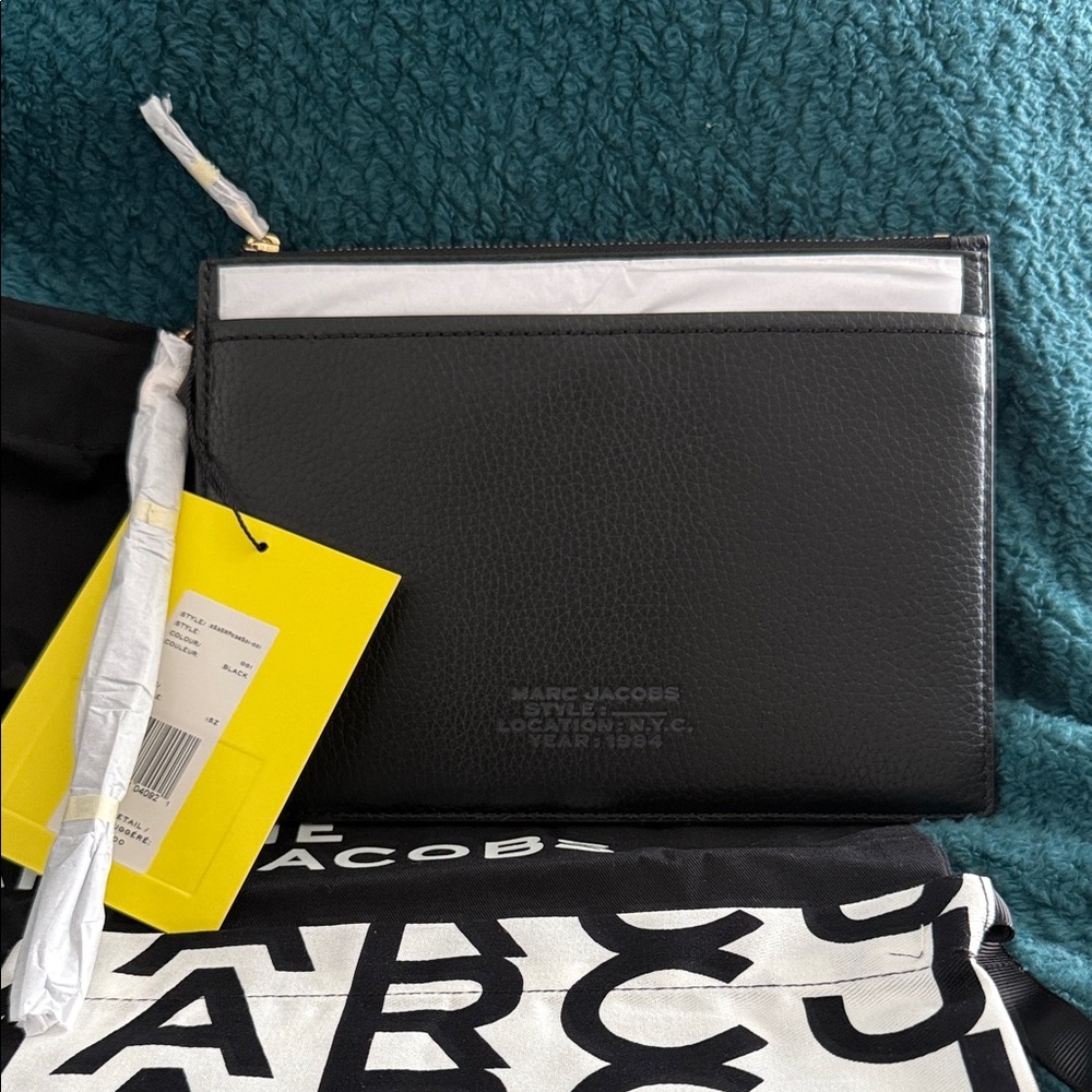 Marc Jacobs Black and White Leather Pouch